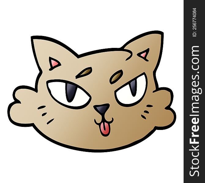 Cartoon Doodle Of A Cats Face