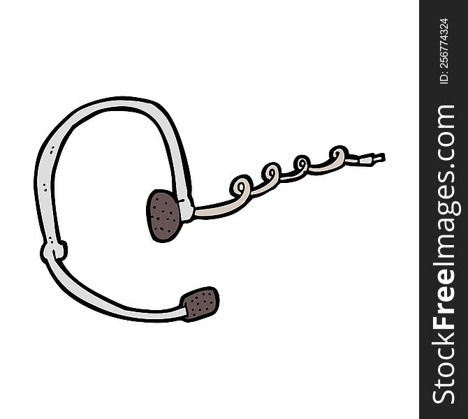 cartoon call center headset