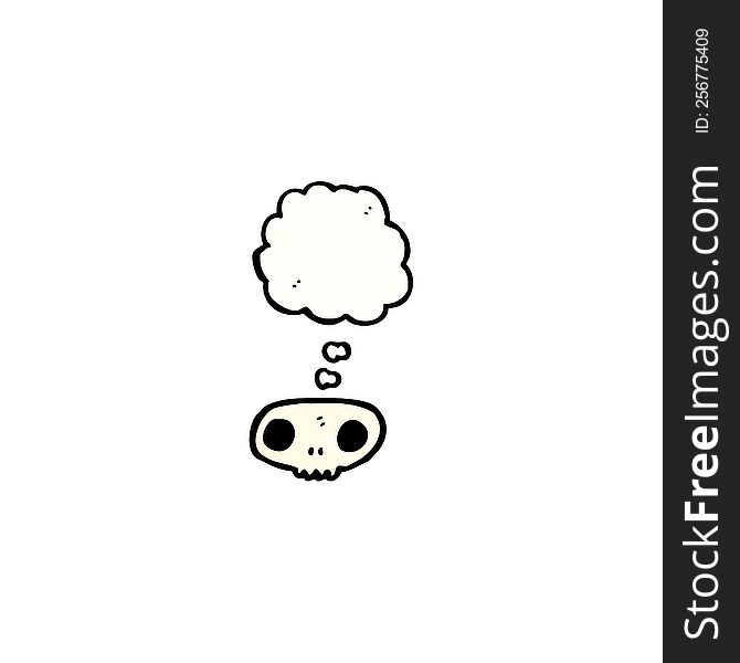 Skull With Thought Bubble Symbol
