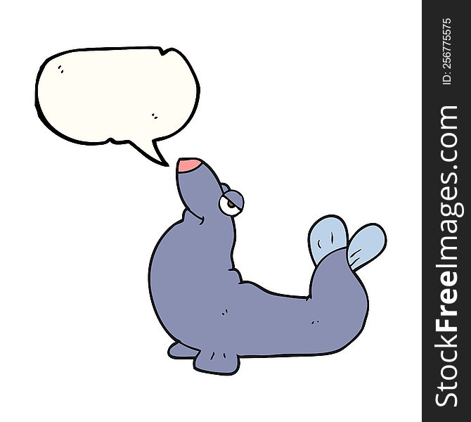 Speech Bubble Cartoon Proud Seal
