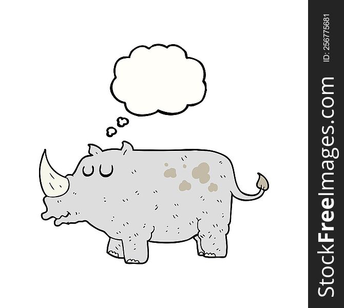 Thought Bubble Cartoon Rhino