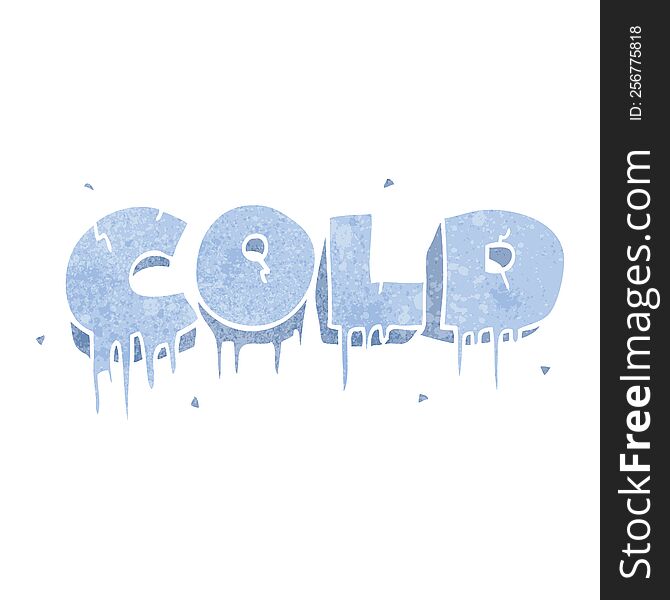 Retro Cartoon Cold Text Symbol