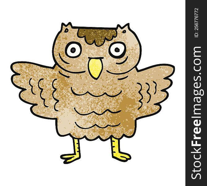 Cartoon Doodle Funny Owl