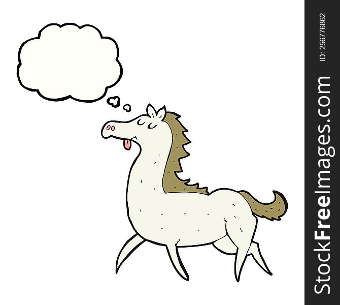 Thought Bubble Cartoon Horse