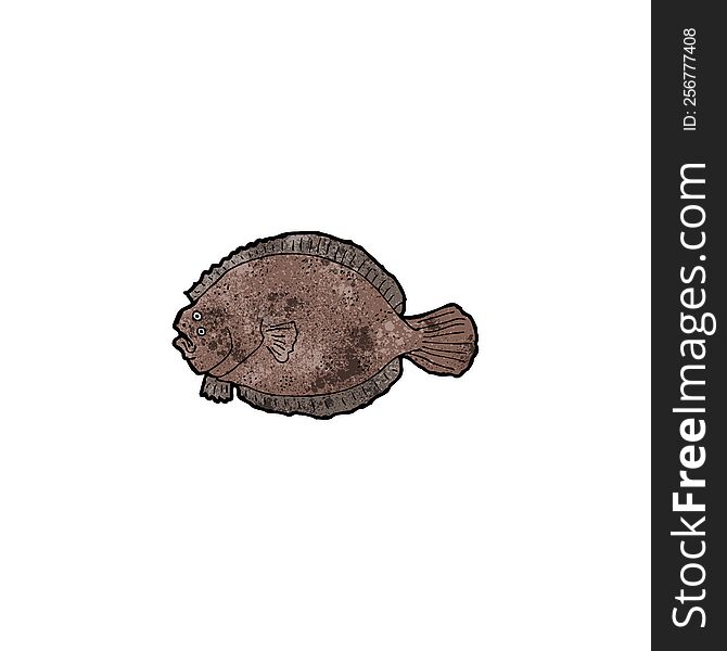 flat fish illustration