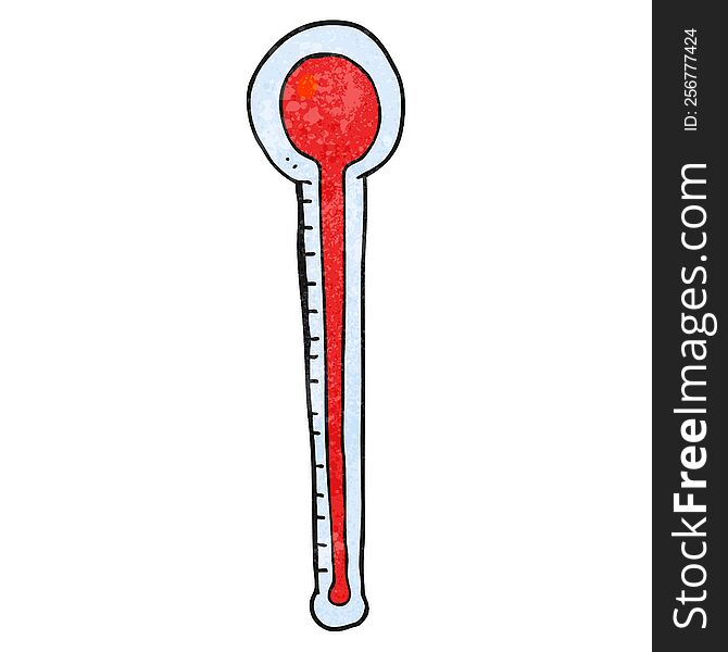 textured cartoon thermometer