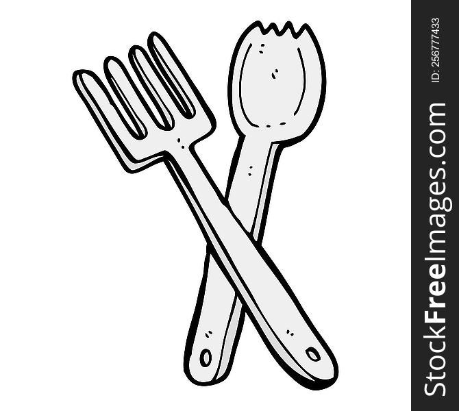 cartoon cutlery