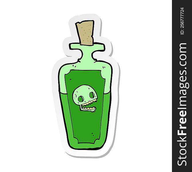 sticker of a cartoon poison