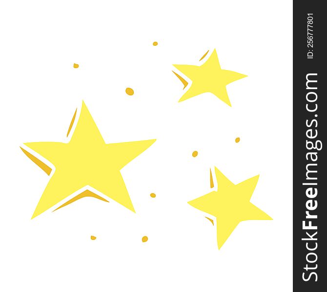 Flat Color Illustration Cartoon Decorative Stars