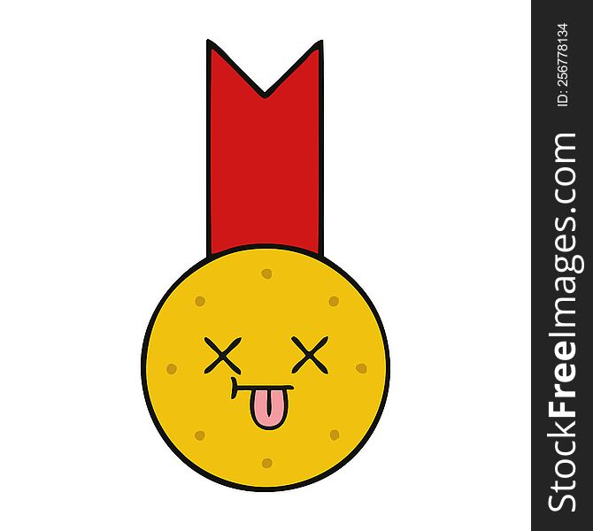 cute cartoon gold medal