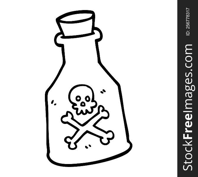 line drawing cartoon poison