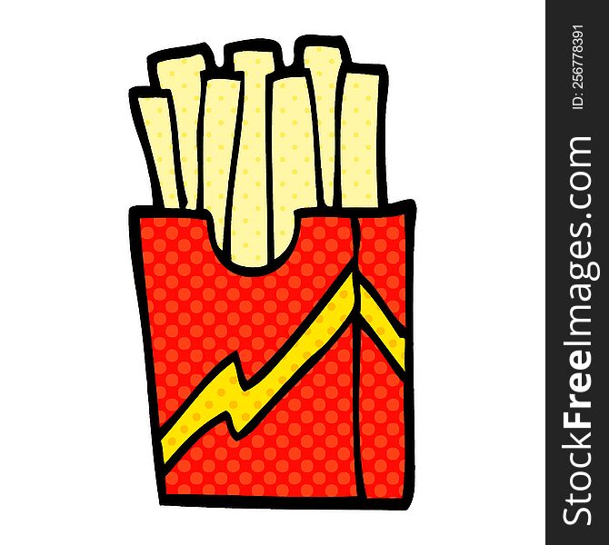 Cartoon Doodle Fast Food Fries