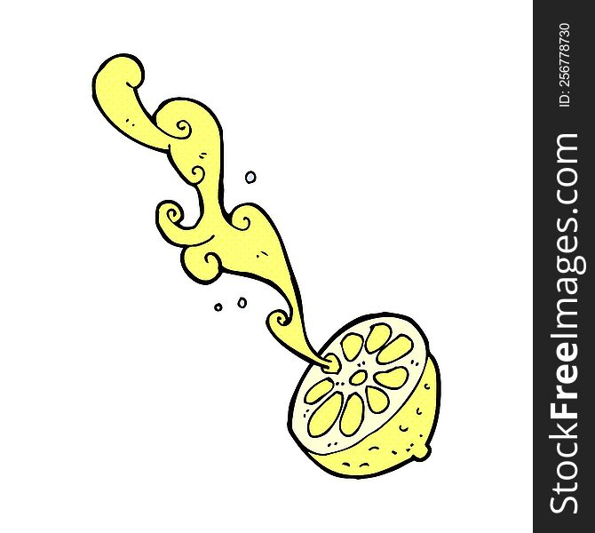 cartoon squirting lemon