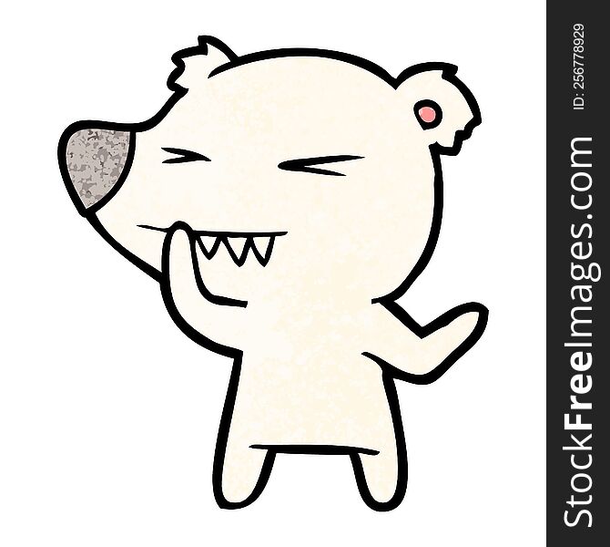 angry polar bear cartoon thinking. angry polar bear cartoon thinking