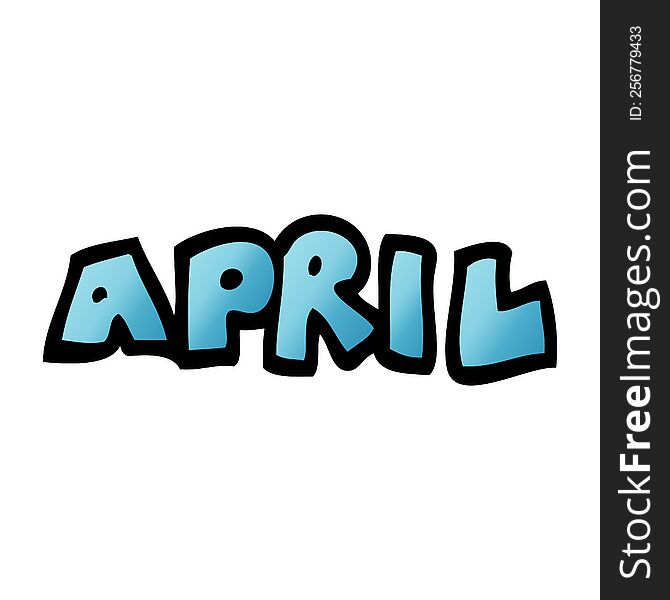 cartoon doodle month of april