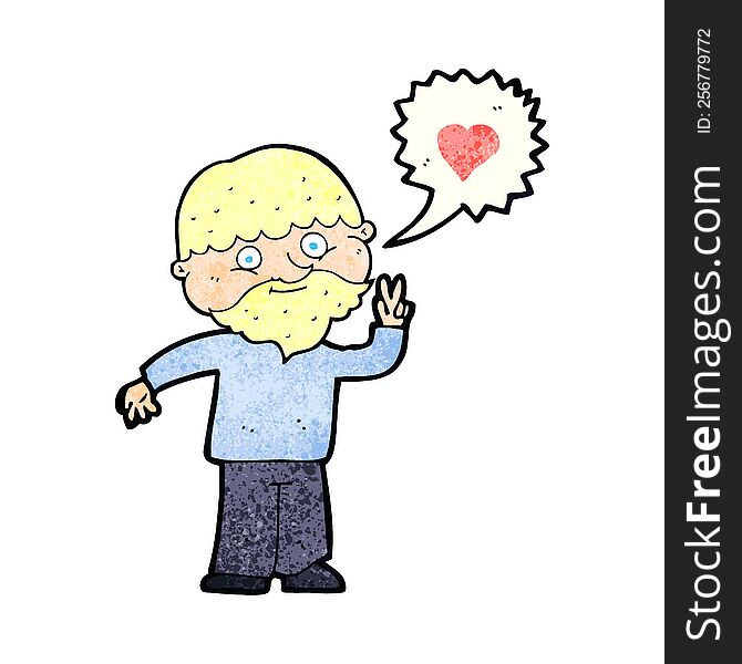 cartoon bearded man talking about love. cartoon bearded man talking about love