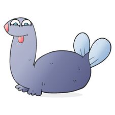 Cartoon Seal Stock Photo