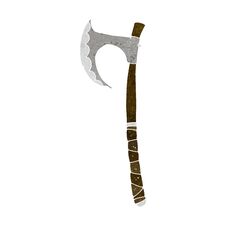 Cartoon Viking Axe Stock Image