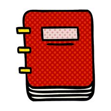 Comic Book Style Cartoon Note Book Royalty Free Stock Images