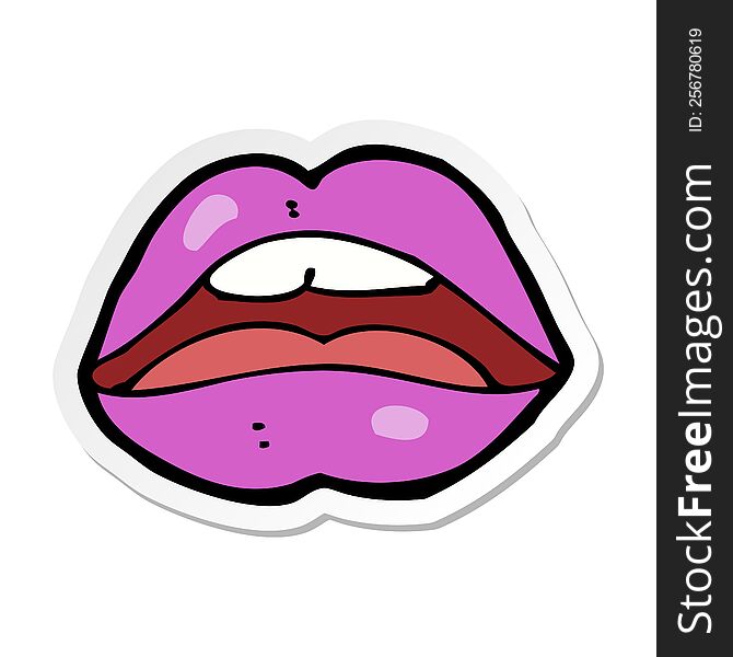 Sticker Of A Halloween Mouth Cartoon Symbol