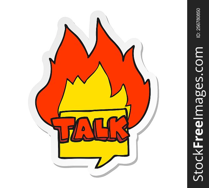 Sticker Of A Cartoon Talk Symbol