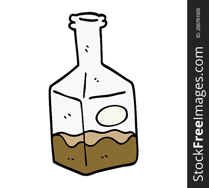 cartoon doodle drink in decanter