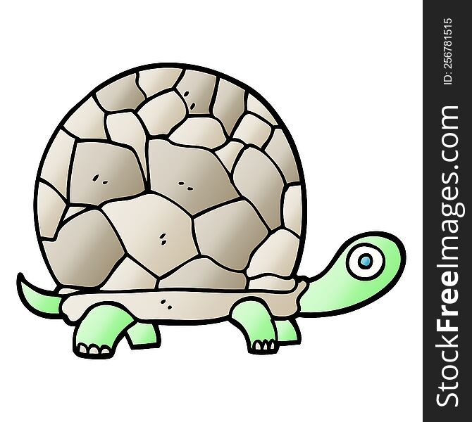 vector gradient illustration cartoon tortoise
