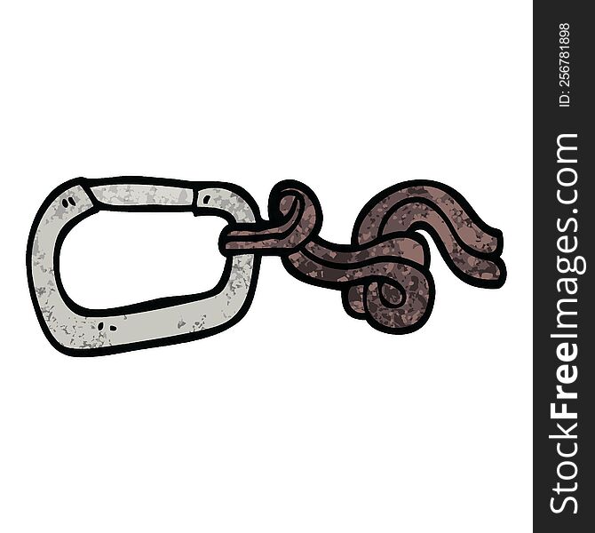 grunge textured illustration cartoon clip and rope