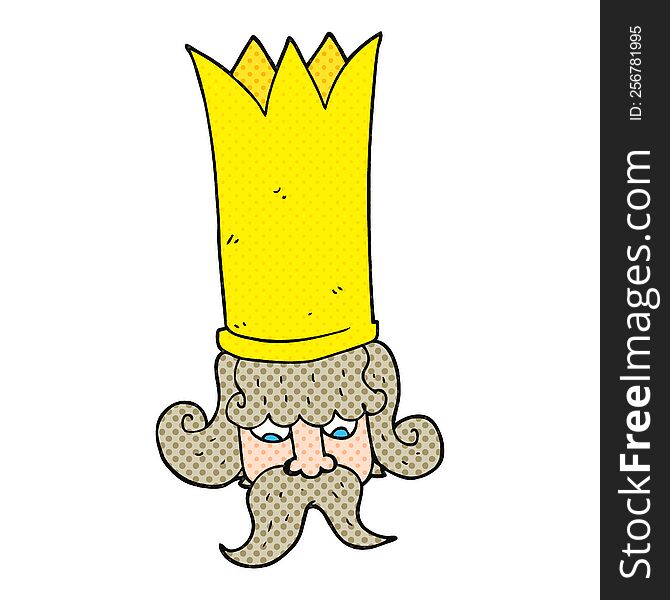 cartoon king with huge crown