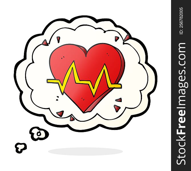 Thought Bubble Cartoon Heart Rate