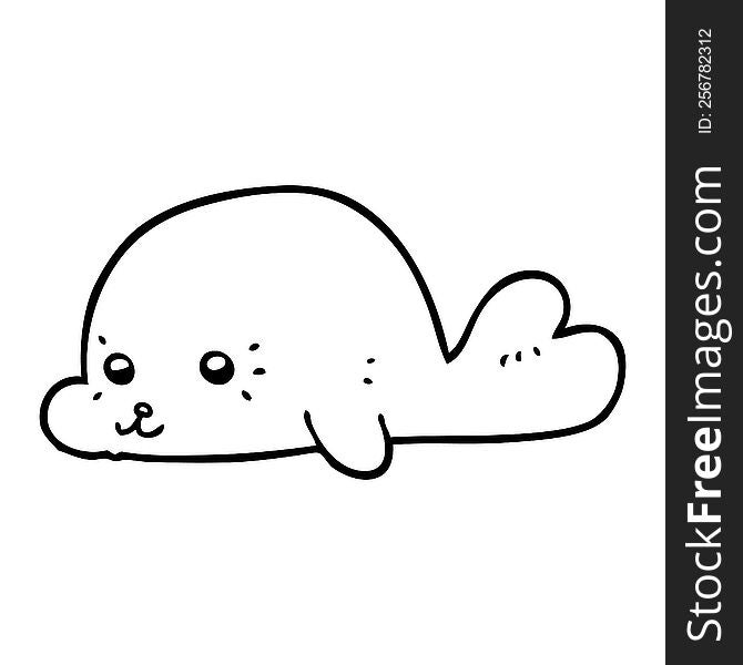 cartoon baby seal