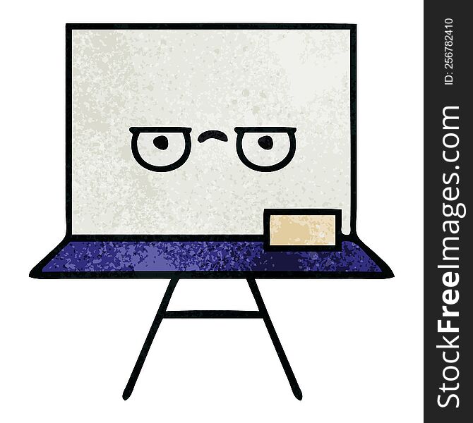 Retro Grunge Texture Cartoon White Board