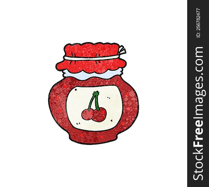 textured cartoon cherry jam