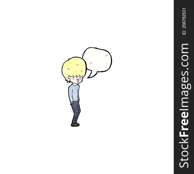 Cartoon Blond Teenager