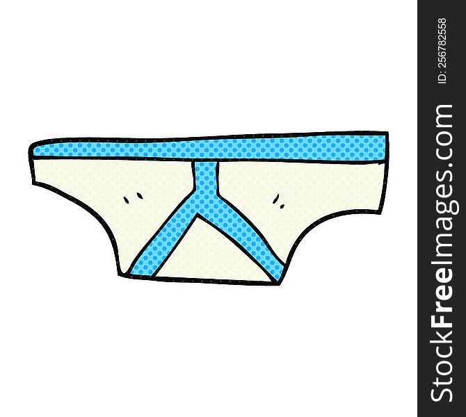 freehand drawn cartoon underpants