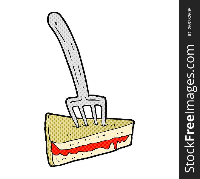 Cartoon Cake With Fork