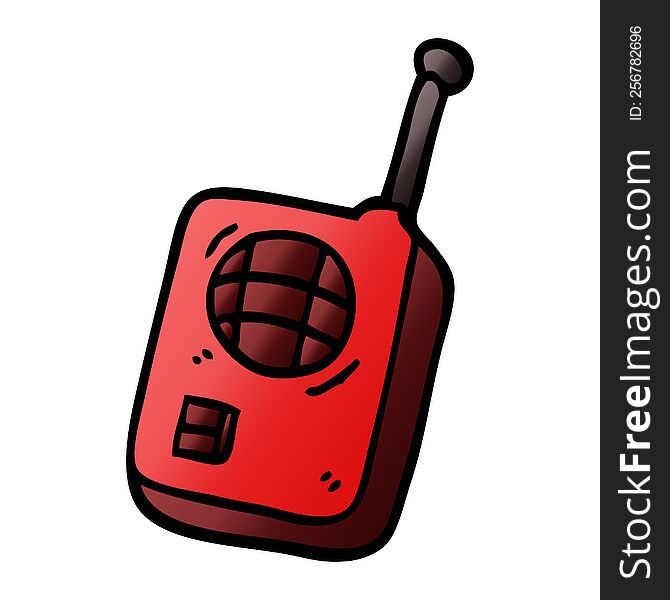 cartoon doodle walkie talkie