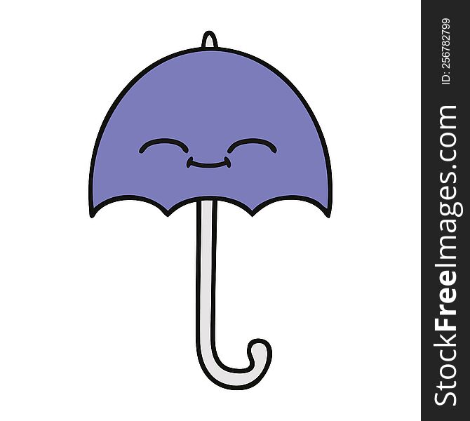 cute cartoon of a umbrella. cute cartoon of a umbrella