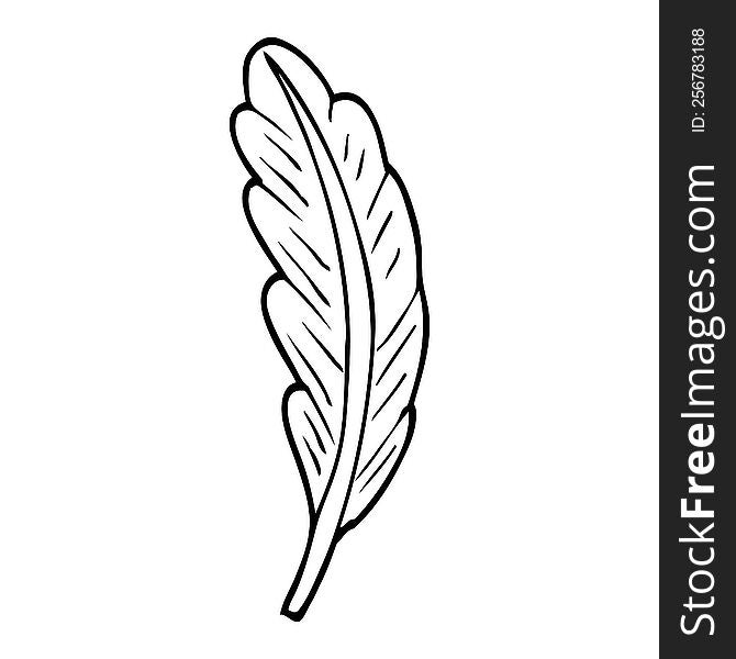 line drawing cartoon bird feather