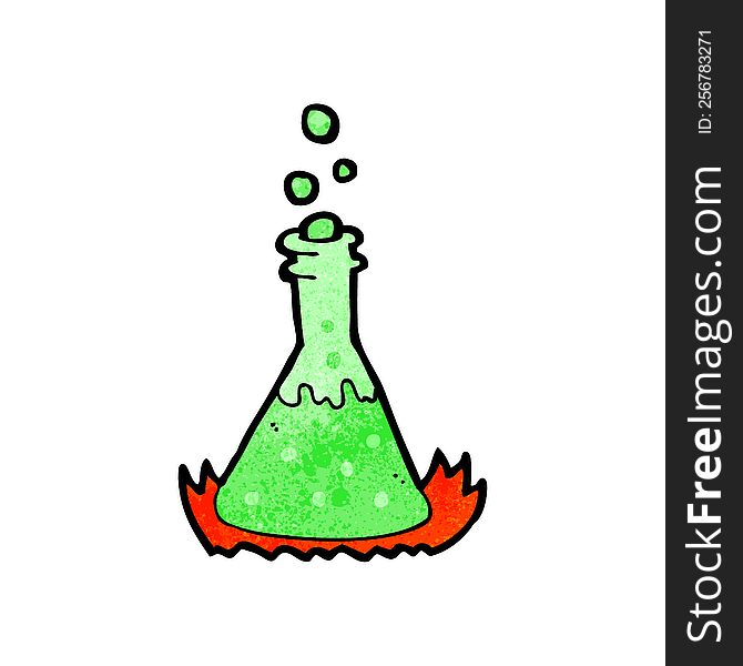 cartoon bubbling chemicals