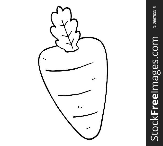 line drawing cartoon carrot