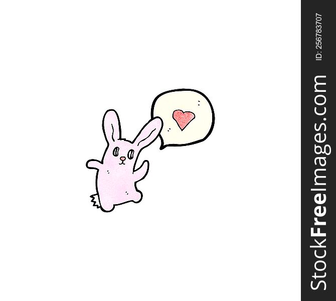 cartoon dancing spooky love bunny