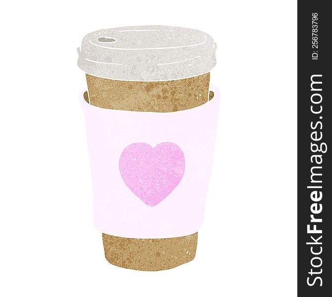 Cartoon I Love Coffee Cup