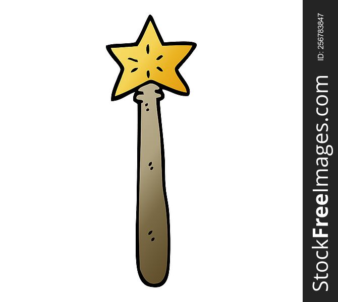 vector gradient illustration cartoon magician wand