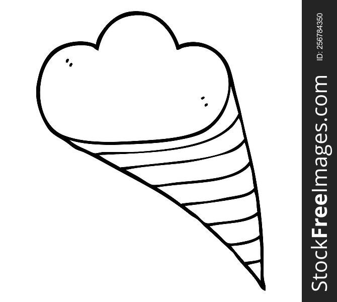 line drawing cartoon decorative cloud element