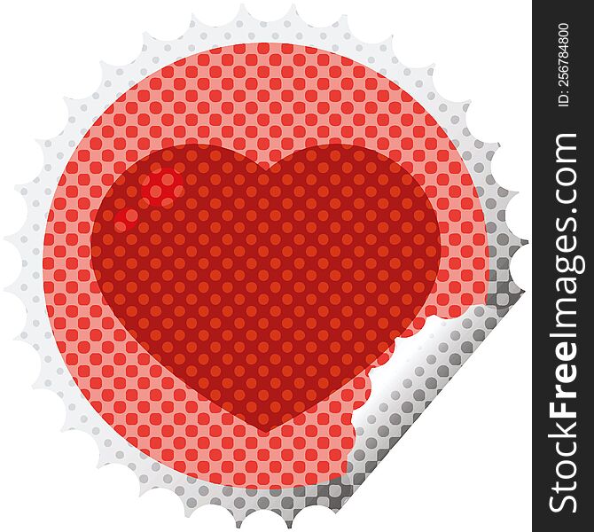 heart symbol graphic vector illustration round sticker stamp. heart symbol graphic vector illustration round sticker stamp
