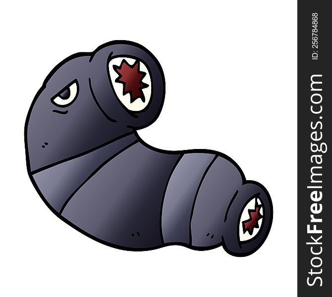 Cartoon Doodle Monster Leech