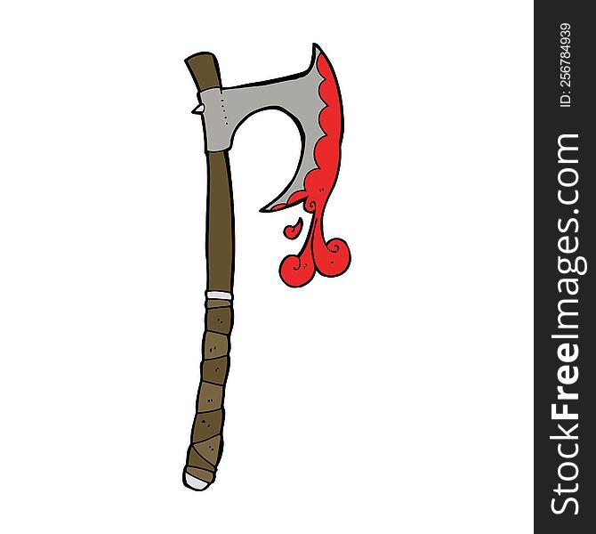 cartoon viking axe