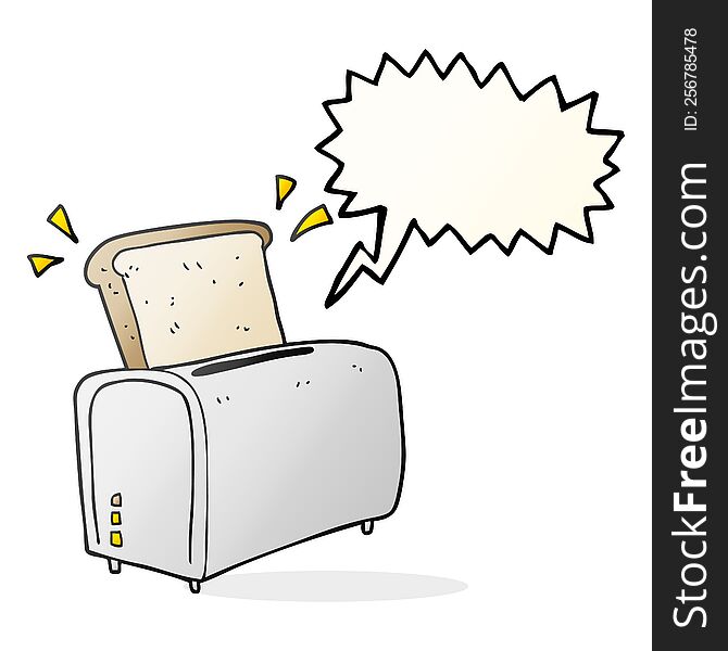 Speech Bubble Cartoon Toaster