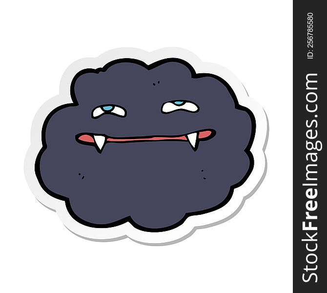 Sticker Of A Cartoon Vampire Cloud